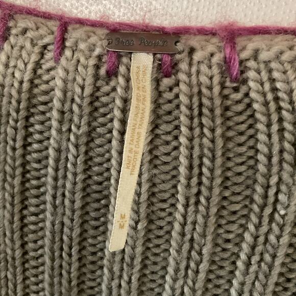 Free People Deep V Peplum Knit Sweater Cardigan in Olive Green - Picture 5 of 6